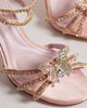 AZALEA WANG Azalea Wang Margareta embellished heeled sandals with butterfly embellishment in baby pink - 2