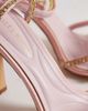 AZALEA WANG Azalea Wang Margareta embellished heeled sandals with butterfly embellishment in baby pink - 3