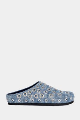 Azalea Wang Azalea Wang Marsha Grommet Mule in Denim, Women's at Urban Outfitters