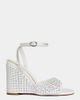 Azalea Wang Azalea Wang Matteus Studded Wedge Sandal in White, Women's at Urban Outfitters - 1