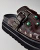 Azalea Wang Azalea Wang Mavis Embellished Flatform Clogs in Chocolate, Women's at Urban Outfitters - 3