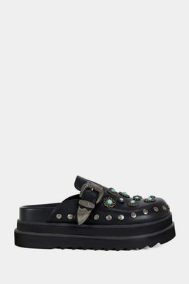 Azalea Wang Azalea Wang Mavis Western Flatform Mule in Black, Women's at Urban Outfitters