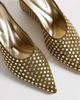 AZALEA WANG Azalea Wang Neiza wedge mules with studs in olive-Green - 2