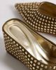 AZALEA WANG Azalea Wang Neiza wedge mules with studs in olive-Green - 3
