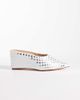AZALEA WANG Azalea Wang Neiza wedge mules with studs in white - 1