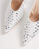 AZALEA WANG Azalea Wang Neiza wedge mules with studs in white - 2