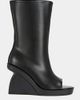 Azalea Wang Azalea Wang Nolia Wedge Peep-Toe Bootie in Black, Women's at Urban Outfitters - 1