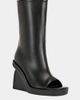 Azalea Wang Azalea Wang Nolia Wedge Peep-Toe Bootie in Black, Women's at Urban Outfitters - 2