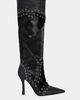 Azalea Wang Azalea Wang Novak Lace-Up Boot in Black, Women's at Urban Outfitters - 1