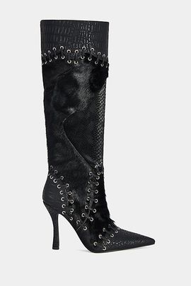 Azalea Wang Azalea Wang Novak Lace-Up Boot in Black, Women's at Urban Outfitters