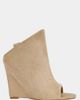 Azalea Wang Azalea Wang Novis Wedge Peep-Toe Bootie in Beige, Women's at Urban Outfitters - 1