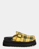 Azalea Wang Azalea Wang Oblique Plaid Platform Clog in Yellow, Women's at Urban Outfitters - 1