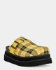 Azalea Wang Azalea Wang Oblique Plaid Platform Clog in Yellow, Women's at Urban Outfitters - 2