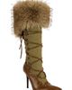 AZALEA WANG AZALEA WANG Ohara Knee High Boot with Faux Fur Trim - 1