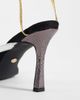 AZALEA WANG Azalea Wang Otrisse strappy heeled sandals with tie leg in multi metallic-Silver - 3