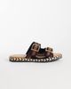 AZALEA WANG Azalea Wang Pacorro flat sandals in woven brown and black - 2
