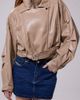 Azalea Wang Azalea Wang Papoose Butter Leather Moto Jacket in Beige, Women's at Urban Outfitters - 2