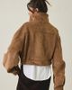 Azalea Wang Azalea Wang Papoose Faux Leather Moto Jacket in Brown, Women's at Urban Outfitters - 2