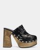 Azalea Wang Azalea Wang Picard Animal Print Heeled Clog in Black, Women's at Urban Outfitters - 1