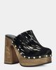 Azalea Wang Azalea Wang Picard Animal Print Heeled Clog in Black, Women's at Urban Outfitters - 2