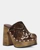 Azalea Wang Azalea Wang Picard Snake Print Heeled Clog in Brown, Women's at Urban Outfitters - 2