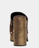 Azalea Wang Azalea Wang Picard Snake Print Heeled Clog in Brown, Women's at Urban Outfitters - 3