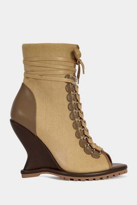 Azalea Wang Azalea Wang Pingree Wedge Bootie in Brown, Women's at Urban Outfitters