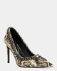 Azalea Wang Azalea Wang Ravelle Snake Print Stiletto Shoe in Beige, Women's at Urban Outfitters - 2