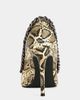 Azalea Wang Azalea Wang Ravelle Snake Print Stiletto Shoe in Beige, Women's at Urban Outfitters - 3