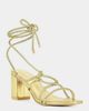 Azalea Wang Azalea Wang Revani Wrap-Around Strappy Block Heel in Gold, Women's at Urban Outfitters - 2