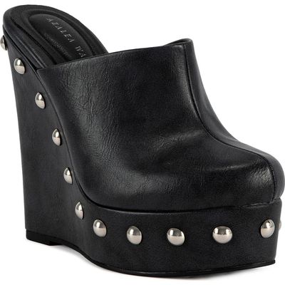 AZALEA WANG AZALEA WANG Riala Faux Leather Studded Wedge Mule