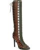 AZALEA WANG AZALEA WANG Rosalina Lace-Up Knee High Sandal - 1
