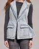 Azalea Wang Azalea Wang Ryn Peplum Denim Vest Jacket in Denim, Women's at Urban Outfitters - 1