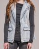 Azalea Wang Azalea Wang Ryn Peplum Denim Vest Jacket in Denim, Women's at Urban Outfitters - 2