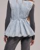 Azalea Wang Azalea Wang Ryn Peplum Denim Vest Jacket in Denim, Women's at Urban Outfitters - 4
