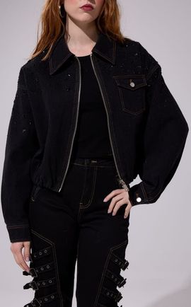 AZALEA WANG AZALEA WANG Safina Embellished Denim Jacket