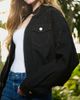 Azalea Wang Azalea Wang Safina Embellished Denim Jacket in Black, Women's at Urban Outfitters - 2