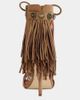 Azalea Wang Azalea Wang Salgado Fringe Stiletto Gladiator Heel in Tan, Women's at Urban Outfitters - 3