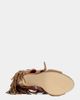 Azalea Wang Azalea Wang Salgado Fringe Stiletto Gladiator Heel in Tan, Women's at Urban Outfitters - 5