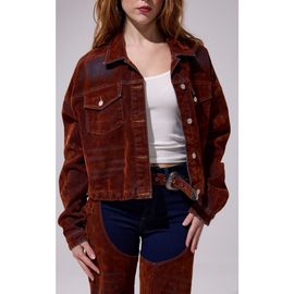 AZALEA WANG AZALEA WANG Sampson Velvet Denim Jacket