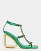 Azalea Wang Azalea Wang Schantelle Jeweled Wedge Sandal in Green, Women's at Urban Outfitters - 1
