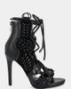 Azalea Wang Azalea Wang Shainia Gladiator Sandal Bootie Heel in Black, Women's at Urban Outfitters - 1