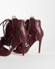 AZALEA WANG Azalea Wang Shainy fluffy detail high heel boots in burgundy-RED - 4