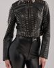 Azalea Wang Azalea Wang Silvina Butter Leather Moto Jacket in Black, Women's at Urban Outfitters - 2