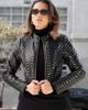 Azalea Wang Azalea Wang Silvina Butter Leather Moto Jacket in Black, Women's at Urban Outfitters - 3