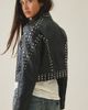 Azalea Wang Azalea Wang Silvis Crystal Embellished Faux Leather Moto Jacket in Black, Women's at Urban Outfitters - 2
