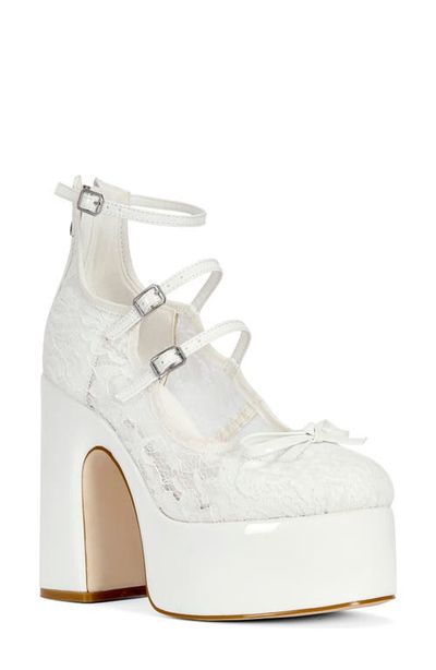 AZALEA WANG AZALEA WANG Sprout Platform Ankle Strap Pump