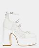 Azalea Wang Azalea Wang Sprout Sheer Lace Platform Pump Shoe in White, Women's at Urban Outfitters - 1