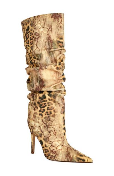 AZALEA WANG AZALEA WANG Sterre Leopard Print Knee High Boot