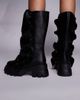AZALEA WANG Azalea Wang Sybel fold-over knee studded boot in black - 2